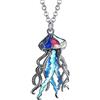 DUOWEI Smalto Tentacolo Polpo Collana Ciondolo Animali Oceano Per Donna Ragazza Charms Oceano Gioielli Regali (Medusa Marina)