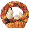 Enesco Peanuts Jim Shore Snoopy Sopra Ghirlanda Autunnale Figurina In Resina