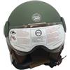 TOP DRIVE TOP DRIVE ACCESSORI PER AUTO CASCO MOTO SCOOTER JET SEMI INTEGRALE SIRIO MAT. CON VISIERA ANTIRIFLESSO. OMOLOGATO ECE 22.05 (L 59/60 VERDE )