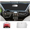 SHAOHAO [Upgrade] Parasole Compatibile con FIAT 500X 2015-2026 Parasole Pieghevole con Rivestimento d'Argento, Protezione UV e Calore Efficace, Accessori Interni Auto