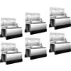 PEESHON Van Roof Rack Mount Kit, 6 Supporti per Barre Portatutto in Acciaio Inox 304, Staffe di Montaggio per Pannelli Solari, Compatibili con Furgoni ProMaster/Boxer/Ducato/Jumper