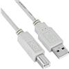 Nilox 1.8m USB 2.0 cavo USB 1,8 m USB A USB B Bianco