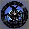 OEM Orologio da parete in vinile con luce a LED, design retrò, soggiorno, cucina, regali originali, decorazione da parete fatta a mano con lampada e sacchetto regalo