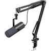TONOR USB/XLR Dynamic PC Gaming Microphone Cardioid Studio Microfono con braccio Boom