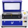 Furvveerr 60W Macchina per Incisione Laser CO2 Compatta Piano di Lavoro 600x400mm Velocità di Incisione 1-600 mm/s,Velocità di Taglio 1-400 mm/s Macchina da Taglio per Incisione Tubo Inciso