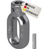 BAUHELD Occhiello per tende da sole 10mm in metallo [Made in Germany] - Supporto per manovella della tenda con gancio a forchetta - Occhiello per manovella in pressofusione di zinco di alta qualità
