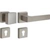 Gedotec PUSH 1317 Maniglia per porta in alluminio per porta della camera da letto - Maniglia per porta in nichel - Cilindro profilato - Maniglia per porta vintage antica - 1 maniglia di design con