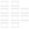 Generico Placche Interruttori 3 Moduli Compatibili con LIVINGLIGHT, Set 10 Pezzi Bianco per Scatola 503, Mascherine Rettangolari in Plastica Premium