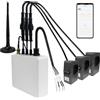 OWON 500A Monitor Consumo Energetico WiFi, Pinza Amperometrica 3 Fasi, Monitoraggio Potenza, Tensione, Corrente in Tempo Reale, Fattore di Potenza, Integrazione con App Smart Life, Alta Potenza