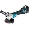 Makita DGA515RTJ Smerigliatrice angolare a batteria 18 V con interruttore a paddle / 5,0 Ah, 2 batterie + caricatore in MAKPAC