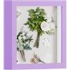 Muzilife Cornice portafoto 3D da riempire con vetro reale, 22 x 22 x 2,5 cm, in MDF profondo con supporto, cornice per oggetti per foto, bouquet di nozze, fai da te, shadow box come regalo per