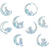 GORGECRAFT 16 PZ 8 Stili Gatto Arcobaleno Decalcomanie per Finestra Impermeabile Luna Colorata al Laser Pellicola per Finestre Porte Scorrevoli Adesivi in Vetro Decalcomanie Rimovibili Non Adesive