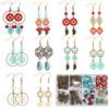 SUNNYCLUE 10 paio di Orecchini BarocCHIS Da Donna Orecchini Vintage Da Donna Alla Moda 2025 orecchini In Acrilico Bronzo Antico Stile Tibetano Retrò con Pietre Preziose Turchesi Bohémien Set di Gioiel