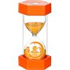 Dream HorseX Clessidra decorativa per bambini, con clessidra, timer può essere utilizzato in classe, cucine, appartamenti, uffici e anche come timer decorativo (5 minuti, arancione)