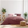 Ruggeri Lenzuola Set Copripiumino Matrimoniale Microfibra, Rosso Bicolor | Parure Copripiumino Matrimoniale 250 x 200 + 2 federe | 100% Morbida Microfibra di Alta Qualità - Collezione Everyday
