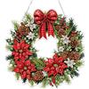 HGSHUO Ghirlanda Decorativa Natale per Porte e Finestre Decorazione Albero di Natale Diamond Painting Ghirlanda Finestre Porta Nodo di Farfalla