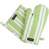 Encasa XO Guanti da Forno e Presina in Cotone, Resistenti Strisce Franca Lime
