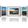 Hafeehoo DoDuo Cornici Triple in Legno Pieghevoli, Portafoto Pieghevole in Legno Cornice Fotografica per 3 Fotos Multifoto Cornice per 15x10cm e 13x18cm