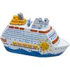 Spetebo Salvadanaio a forma di nave da crociera, bianco, 20 x 11 cm, in poliresina, per matrimonio, compleanno, regalo di denaro, viaggio nave, barca, viaggio, estate, vacanze, mare
