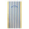 NORTH SAILS Telo Mare in Cotone Organico a Righe con Frange e Ricamo
