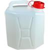 AURACASA Tanica per Acqua in Plastica, in bianco con Tappo Rosso, Contenitore Portatile (CLASSICO, 5 LT)