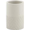Gedy G-Afrodite Porta spazzolini da Bagno, Porta spazzolino in Cemento e bambù, Finiture Grigie e Argento, Design R&S, 2 Anni di Garanzia