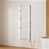EMKE Scaldasalviette Elettrico Bagno,Curvo,140 x 50 cm, Bianco