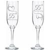 Always Looking Good Set di 2 calici da champagne con incisione smeraldo, per 55° anniversario di matrimonio