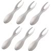 VERDANVERSE Forchette da Frutta in Acciaio Inox 6 Pezzi, Argento, Comode | Frutta e Dolci, Impugnatura Ergonomica, Resistenti alla Ruggine, per Casa e Feste, Finitura Elegante