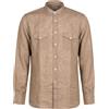 CANALI - Camicia in lino - Marrone