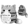 Ysmorla Gatto positiva, Patate positive, Regalo di supporto emotivo, Peluche a Maglia Fatta a Mano ispirante, Regalo Motivazionale all'Uncinetto, Portafortuna, Regali per Amici, Colleghi