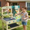 Mainely TOPBRIGHT Cucina Matsch personalizzabile per bambini all'aperto con serbatoio dell'acqua e accessori in legno - Giocattolo da giardino per bambini a partire dai 3 anni, giocattolo all'aperto