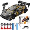 KBIBCK RC Drift Car, 1:24 Mini Macchina Telecomandata Drift, 30 km/h, 2,4 GHz,4WD Telecomando Drift Auto,Mini Auto da Drift Telecomandata con Luce LED per Bambini e Adulti dai 6 Anni di età (Oro Nero)