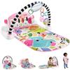 Fisher-Price Activity Mat Glow And Grow Kick & Play Piano Gym, Portable Musical Toy with Smart Stages Learning, Ages 0+ Months, Pink