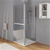 DEGHI Box doccia angolare 90x90 cm per anziani e disabili con ingresso facilitato - Acxes