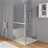 DEGHI Box doccia angolare 100x100 cm per anziani e disabili con ingresso facilitato - Acxes
