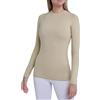 TCA SuperThermal Maglia Termica Donna Sportiva - Maglietta Manica Lunga Invernale - Magliette Termiche - Maglie Invernali - Intimo Termico Tecnico Sci - Maglia Intima Quickdry - Beige, M
