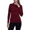 TCA SuperThermal Maglia Termica Donna Sportiva - Maglietta Manica Lunga Invernale - Magliette Termiche - Maglie Invernali - Intimo Termico Tecnico Sci - Maglia Intima Quickdry - Cabernet, S