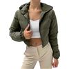 Generico Piumino Donna Leggero Corto Curvy Piumino Antivento Leggero Giacca Caldo Con Cappuccio Giubbotto Imbottita Invernali Cappotto Elegante Taglie Forti Parka Corto Comodo Giubbino Casual