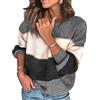 Pengniao Maglione Oversize Donna Invernale Maglioni Donne Manica Lunga Invernali Larghi Pullover Donna Largo Taglie Forti Maglione Lavorato Maglia Girocollo Maniche Lunghe Caldi Pesanti Maglioncino Grigio M