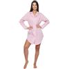 R Revise RE-637 - Camicia da notte da donna, manica lunga, pigiama, 100% cotone