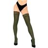 sofsy Calze Autoreggenti Donna Verde militare in Nylon (Taglia M-L) 60 Denari con Fascia in Pizzo e Antiscivolo | Perfette per Cena e Party | Look Sexy e Elegante