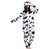 ULEEMARK Mucca Pigiama Animale Donna Uomo Invernale Costume Carnevale Halloween Cosplay Adulto Monopezzo Winter Onesies Unisex S