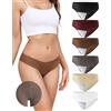 Aijolen Perizoma da donna senza cuciture, senza cuciture, biancheria intima invisibile, da donna, taglia S-XL, bianco + cachi + colore della pelle + marrone rosso + caffè + nero, S