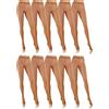 sesto senso 10 Paia Collant Trasparenti Donna 8 Den Invisible Pantyhose 3 M Bronzo