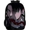 NICHIYOBI Attack on - Zaino in titanio, motivo anime, resistente, impermeabile, regolabile, per la scuola elementare, 5, 28 * 14 * 40 cm (16 Zoll),