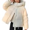 LKRSEEF Giacca Da Donna Piumino Donna Invernale Cappotto Invernale 100Grammi Vestiti Invernali Giubbotto Curvy Piumini 100 Grammi Giacca Termica Con Cappuccio Inverno Piumino Corto Nero 100 Grammi Giubbino