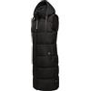 Navahoo Gilet lungo da donna, senza maniche, caldo, invernale, taglie XS-3XL, Nero , S