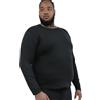 D555 Exeter - Maglietta termica a maniche lunghe, girocollo, da uomo, taglie forti 2XL-8XL, Nero , XXL