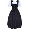 Generic Vestiti Tirolesi Donna - Vestito Grembiule Dirndl Retrò Abito Tradizionale Bavarese Donna Abiti Midi Per Le Signore Elegante Abito Bavarese Occasioni Speciali Dirndl Vestito Bavarese Donna Oktoberfest